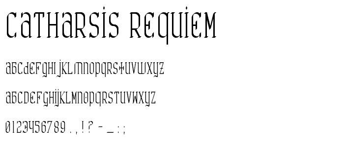 Catharsis Requiem font
